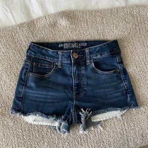 American Eagle Dark Wash Hi-Rise Shortie